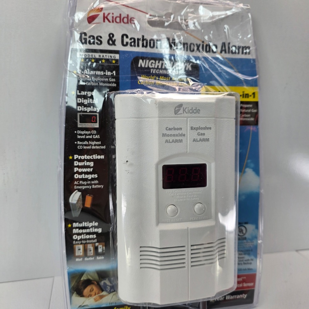 Kidde Nighthawk KN-COEG-3 Gas and Carbon Monoxide Detector Alarm Digital Display